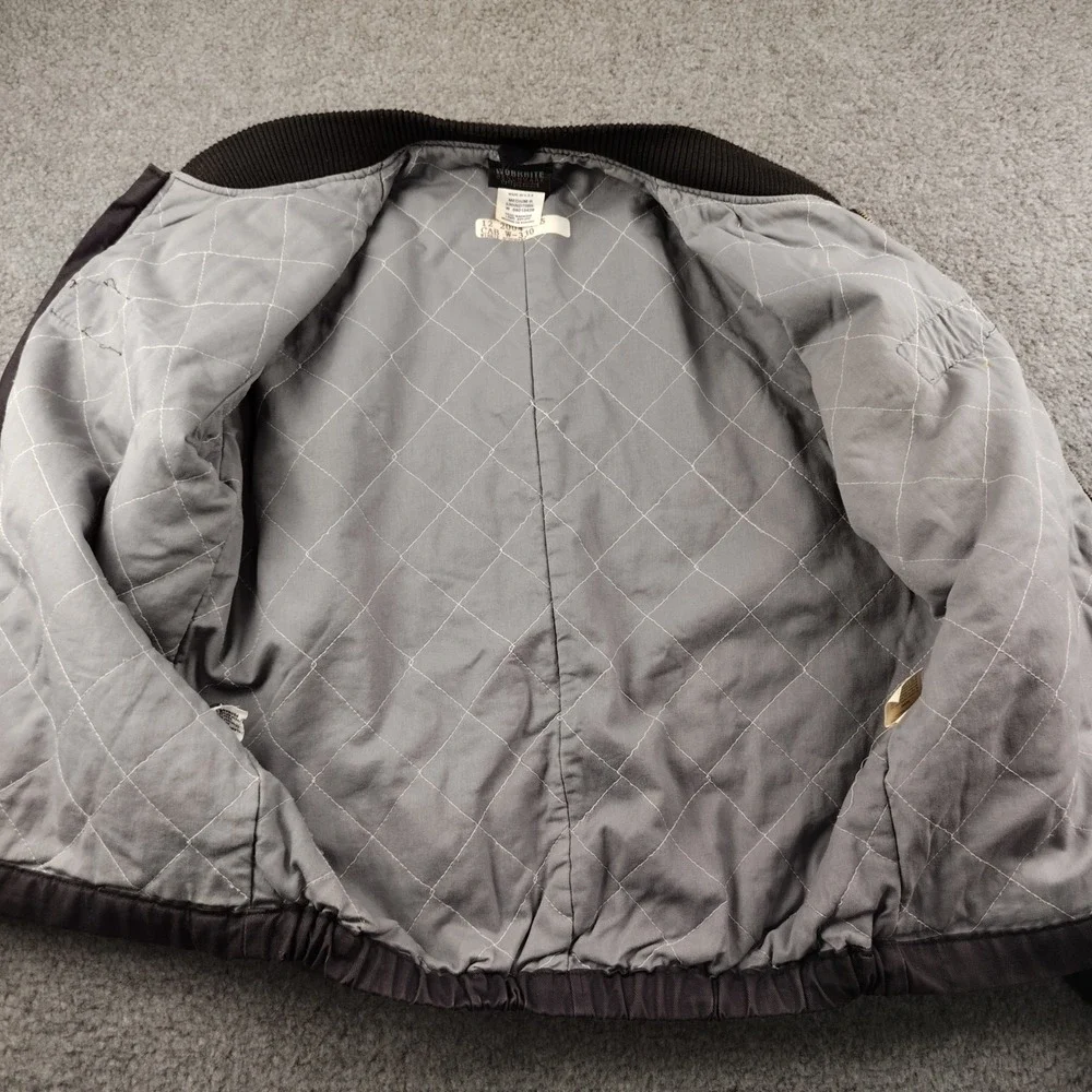 Workrite Benchmark FR Bomber Jacket Mens Medium Navy Blue Flame Resistant USA